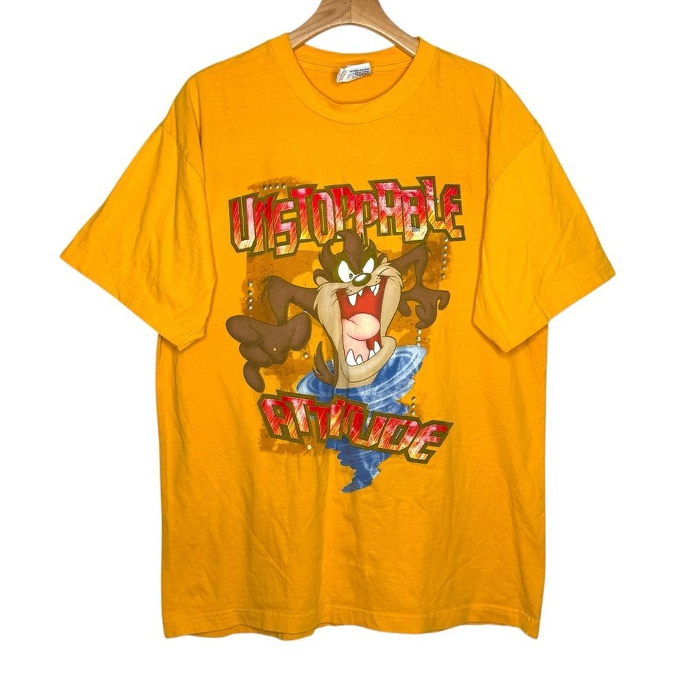 Vintage Looney Tunes Taz Unstoppable Attitude T-Shirt Men’s Sz XL